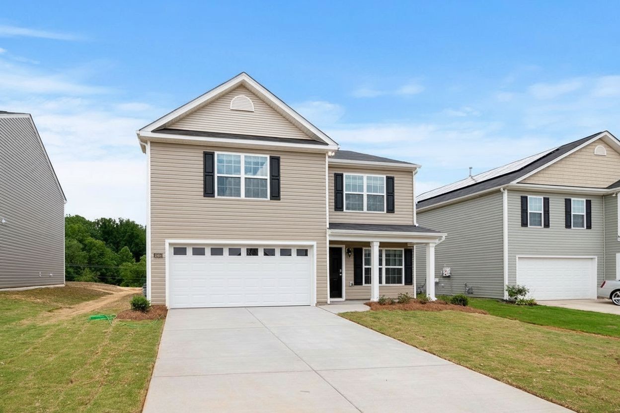 Modern garage door visualizer two story home