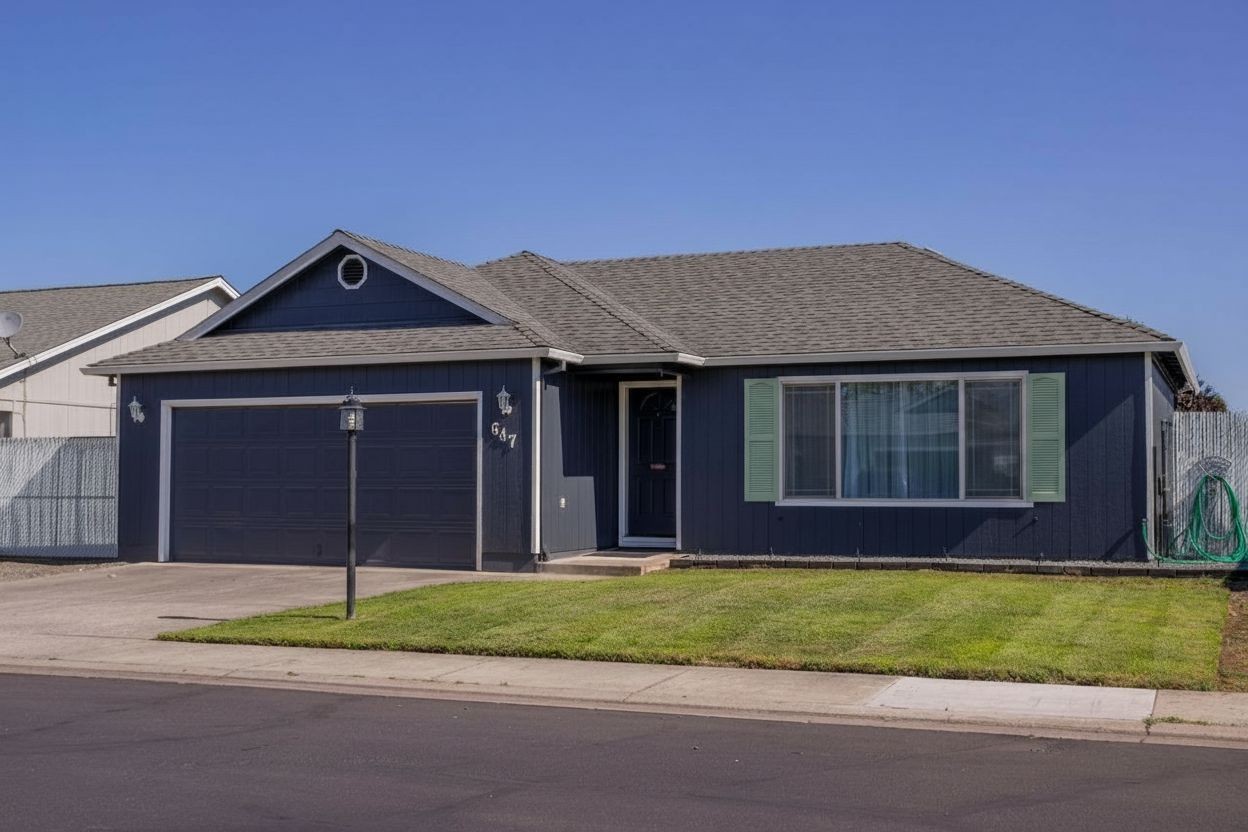 Sage green exterior shutters ranch house visualizer