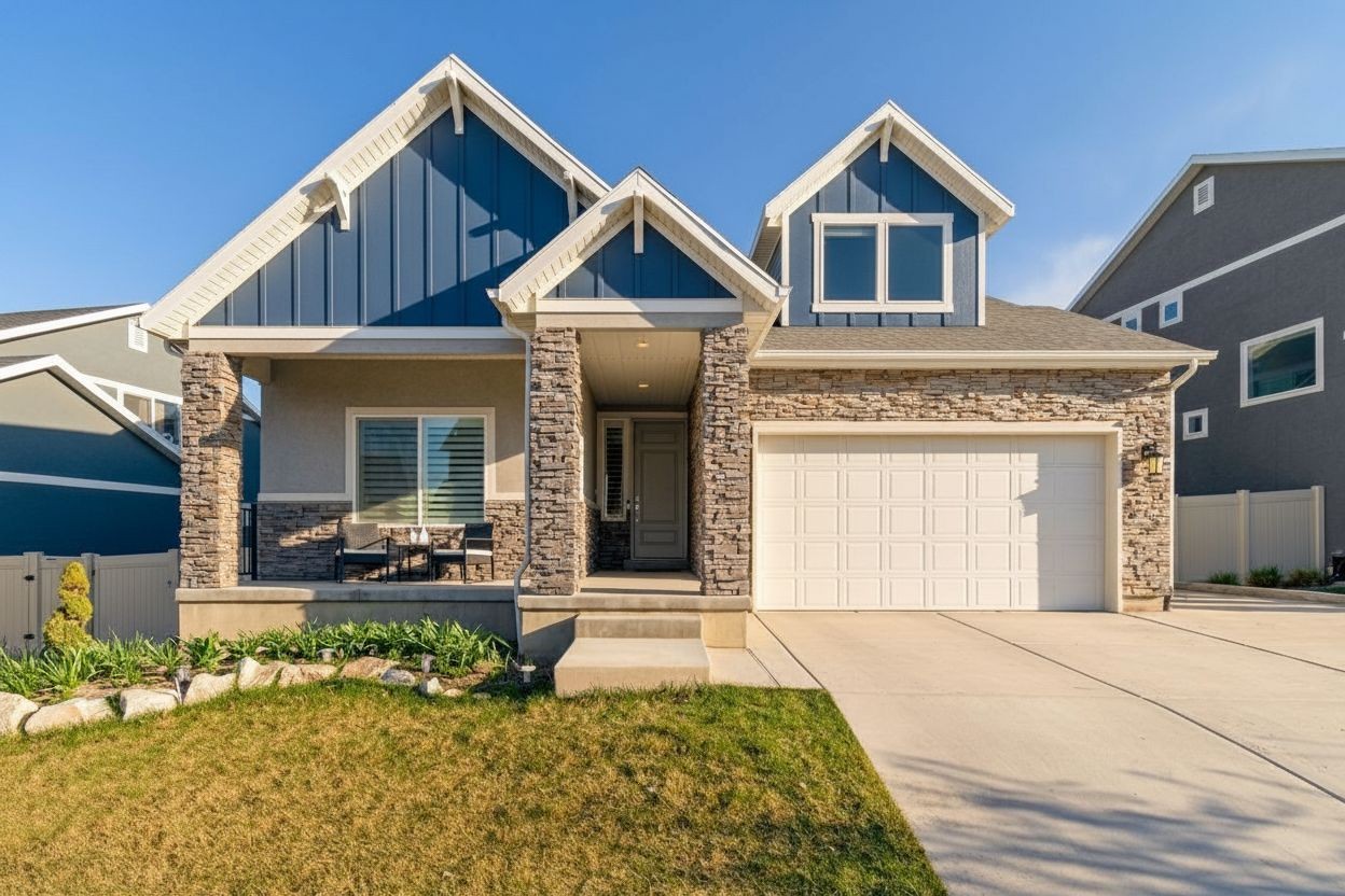 Board and batten Hardie siding craftsman home